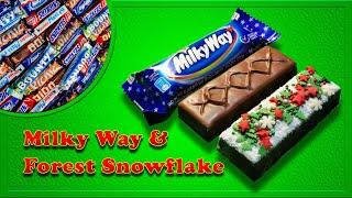 Opening Milky Way candy!Decorating with Forest Snowflake sprinkles! ASMR sounds!