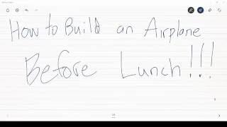 How to Build an Airplane Before Lunch