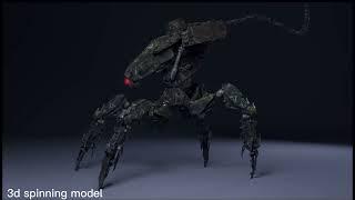 FAS-ACA3 Scarab = corruptor 3d spining model (horizon zero dawn)