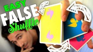 Easy FALSE Card Shuffling Trick with One Hand Tutorial