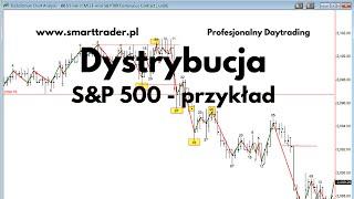 Klasyczny proces dystrybucji - S&P500, znaczenie wolumenu skumulowanego w daytradingu