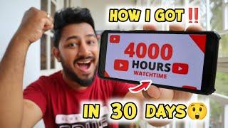 How to get 4000 hours Watchtime in 30 Days for Beginners? [With Proof தமிழில்]