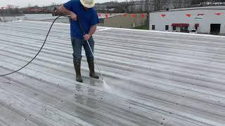 Metal Roof Restoration with Conklin Coatings.