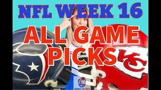 WEEK 16 OUR PICKS FOR ALL GAMES