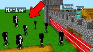 HACKER ATTACK A HOUSE BASE OF NOOB VS PRO MINECRAFT BATTLE