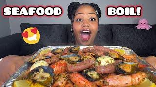 Let's Eat SEAFOOD BOIL for the first TIME!!|SOUTH AFRICAN MUKBANG️