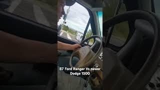 Ford Ranger Vs Newer Dodge 1500 #ford #fordv8 #fordranger #fé #ram #dodge #street #win #ranger