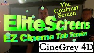 Erlebe eine unvergleichliche Bildqualität: Elite Screens EZ Cinema Plus Tab Tension mit Cinegrey 4D