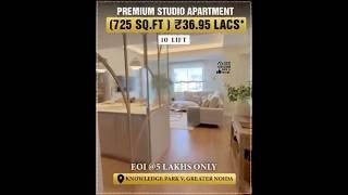  Premium Studio Apartment @ ₹36.95 Lacs* – Knowledge Park V, Greater Noida 