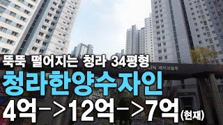 뚝뚝 떨어지는 청라 34평형 청라한양수자인