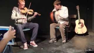 Jim Higgins on bodhran (2) & fiddle, teacher's recital - Craiceann Bodhrán Festival 2014