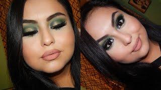 Dramatic Green Holiday Makeup Look | Full Face Tutorial