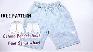 Cara Menjahit Celana Pendek Anak (Free Pattern)