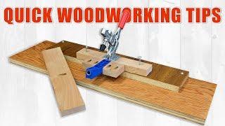 WoodWorkWeb's Quick Woodworking Tips and Tricks