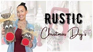 4 RUSTIC Christmas diy's | Rustic Christmas diy's using wood | Christmas in July