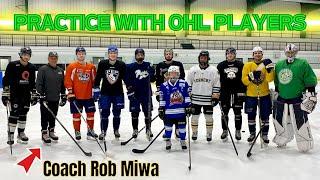 Hockey Practice with OHL Great Players [Coach Rob Miwa] 11y/o