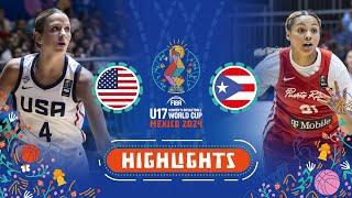 USA  vs Puerto Rico  | Extended Highlights | FIBA U17 Women's Basketball World Cup 2024