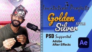 After Effects / Volume 11 / Golden 3d Title projects / Honey Graphics