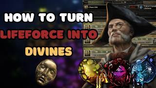 Poe 3.25 - How im making an extra 50-100 divines a day with Lifeforce (Settlers of Kalguur)