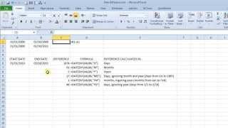 Calculate the Difference Between Two Dates in Excel