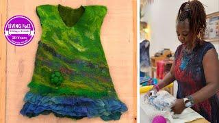 Beginner Wet Felting Clothes Tutorial: Control Shrinkage using Fiber Layout with Charity vd Meer