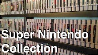 Huge Super Nintendo SNES Collection Video - 2014 HD