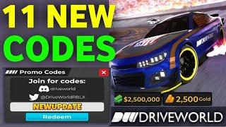 UPDATEDRIVE WORLD CODES NOVEMBER 2024 | ROBLOX DRIVE WORLD CODES 2024