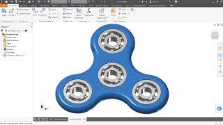 Autodesk inventor Tutorial Design of Fidget Spinner
