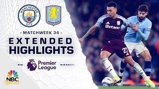 Manchester City v. Aston Villa | PREMIER LEAGUE HIGHLIGHTS | 4/22/2025 | NBC Sports