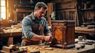 Timeless Elegance, Modern Craftsmanship: Watch a Young Carpenter Build a Classic Bedside Cabinet