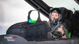 Heroic Action Shown by First Female Pilot of F 35 Lightning II "Christine" [4K]