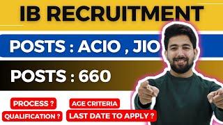 IB Recruitment 2024 | Intelligence Bureau Recruitment 2024 | Ministry of Home Affairs Vacancy 2024