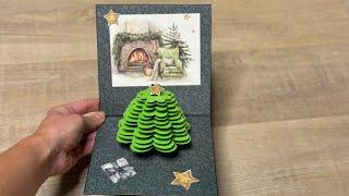 Christmas Tree Pop Up Card Tutorial