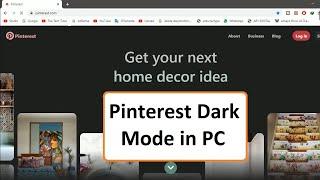 How to enable Pinterest Dark mode in PC (2020)