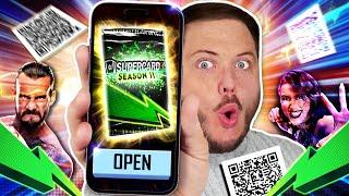 CRAZY LEGION WWE SuperCard Pack Opening!! SEASON 11 QR CODE MANIA! (6 New Codes)