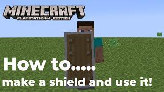 {PS4} Minecraft | Making Shields & Using It