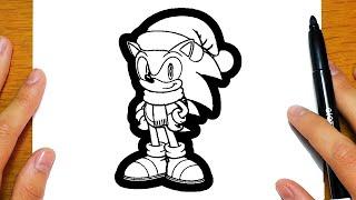 COMMENT DESSINER SONIC POUR NOËL | Dessins faciles