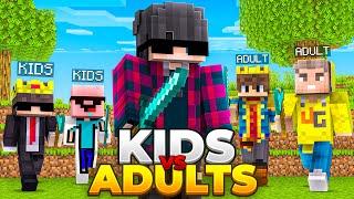 I Snuck Into a 'KIDS VS ADULTS' Minecraft Server!