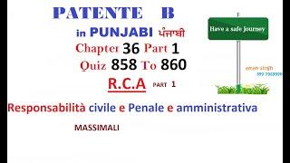 Patente B punjabi  Chapter 36 Part 1| Responsabilità civile, penale e amministrativa.  R.C.A.