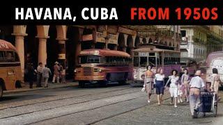 Havana Cuba 1950 Street Scenes and Building - Rare Historic Film