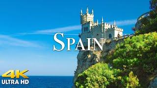 FLYING OVER SPAIN (4K UHD) Relaxing Music with Beautiful Nature Scenery | 4K VIDEO Ultra HD / 4K TV