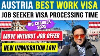Breaking News! Austria Best Work Visa/Job Seekers Visa Processing Time !Move Without job offer 2025