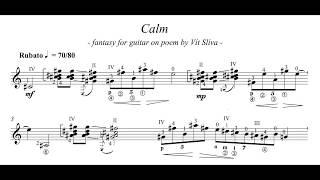 Lukáš Sommer - Calm, Fantasy for Guitar (2008) [Score-Video]