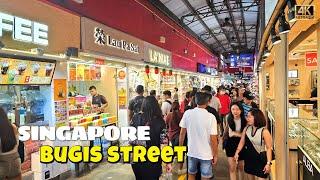 Bugis Street Waking Tour: What to See, Eat, and Buy | Bugis, Singapore | 4K