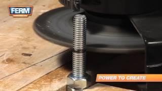 Cutting threaded bolts with an angle grinder