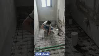 How Bathroom Pipes Are Hidden Between Slab and Floor Finish | Construction Insight #feed #feed