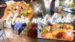  *NEW* GET READY FOR GIRLS NIGHT WITH ME // CLEANING AND COOKING