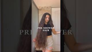 PRE-SHOWER HAIR 🫢#hairstyle #hair #hairgrowth #hairtutorial #longhair #hairgoals #hairstyles