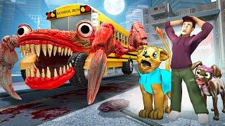 SCHOOL BUS EATER is following me... (Gmod Sandbox)