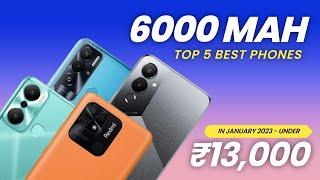 6000 mAh Battery Phones Under 13000 in January 2023 | Best Battery Life Phone 2023 in India